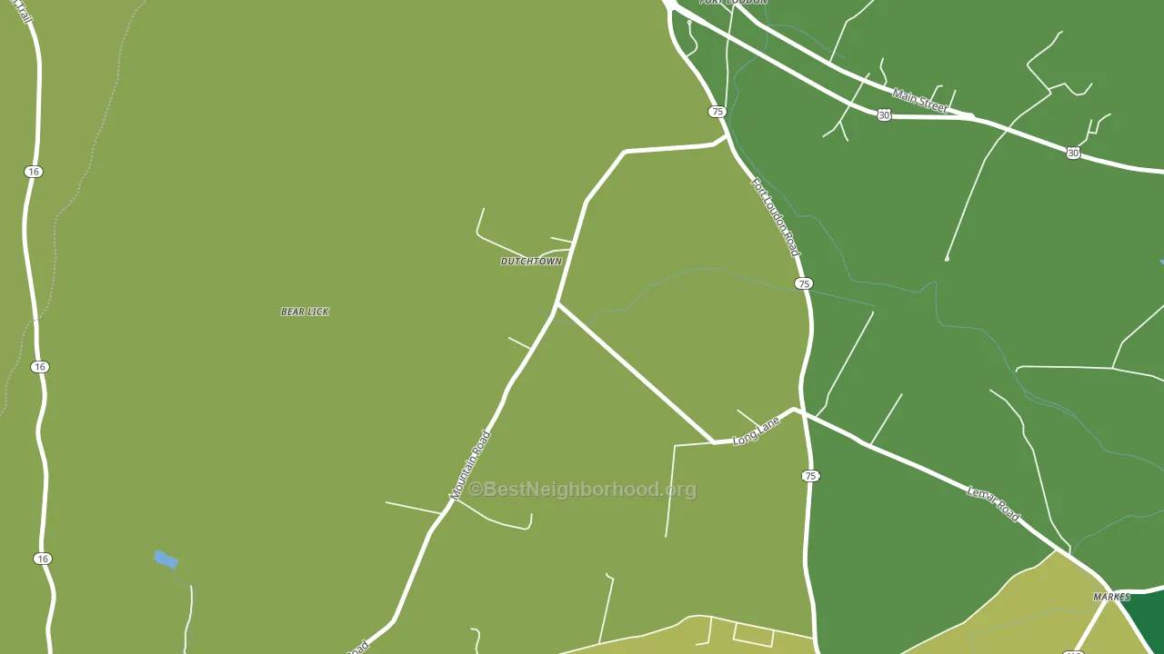 Dutchtown, PA block-group voter-turnout map