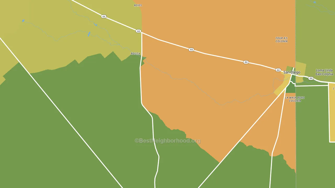 Duval County, TX block-group voter-turnout map