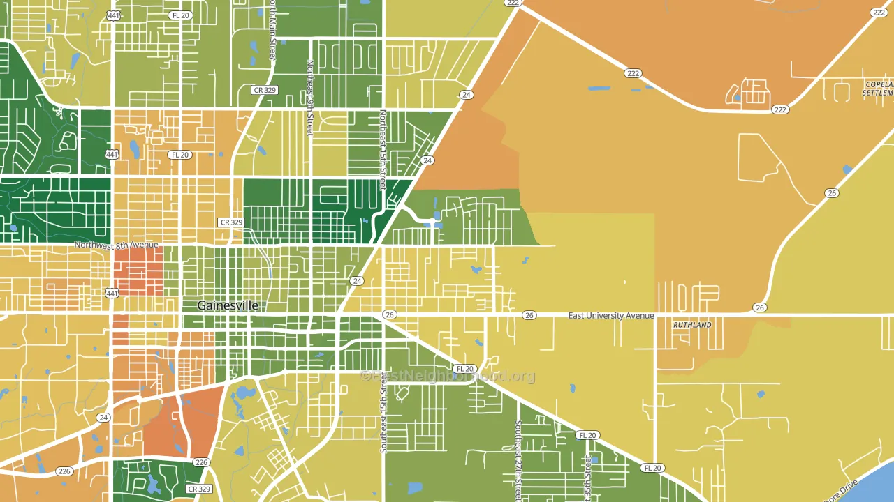Duval-Eagle Eyes Crime Watch, Gainesville, FL block-group voter-turnout map