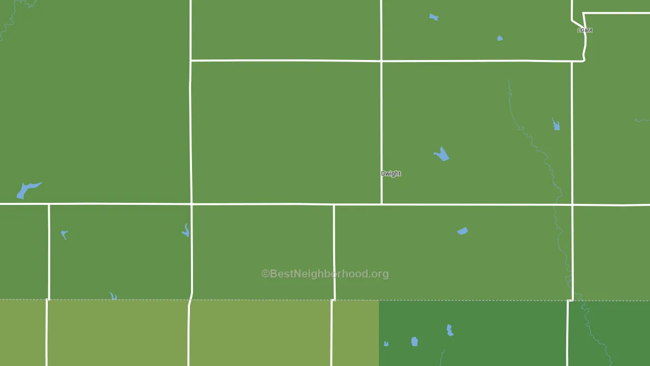 Dwight, NE block-group voter-turnout map