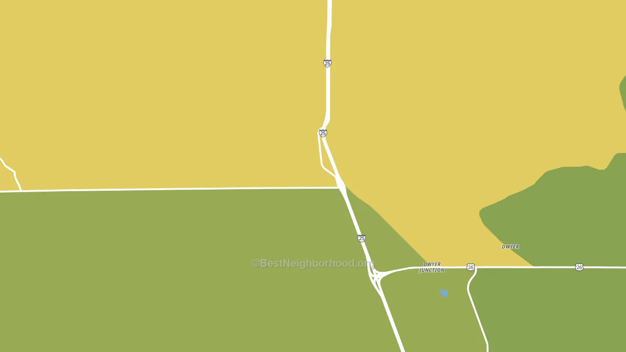 Dwyer, WY block-group voter-turnout map