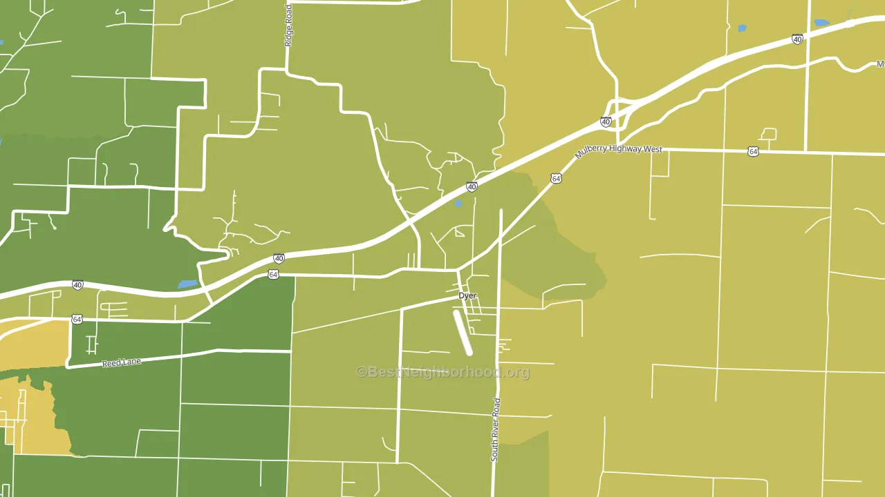 Dyer, AR block-group voter-turnout map