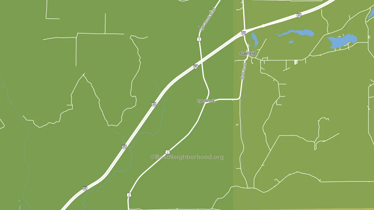 Dyer Brook, ME block-group voter-turnout map