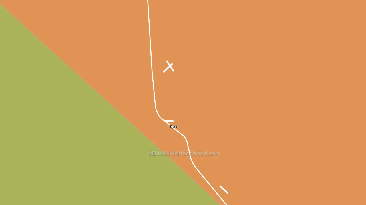 Dyer, NV block-group voter-turnout map