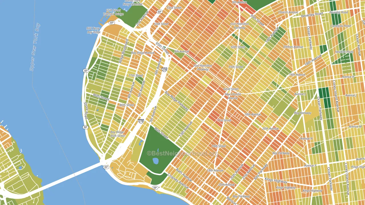 Dyker Heights, Brooklyn, NY block-group voter-turnout map