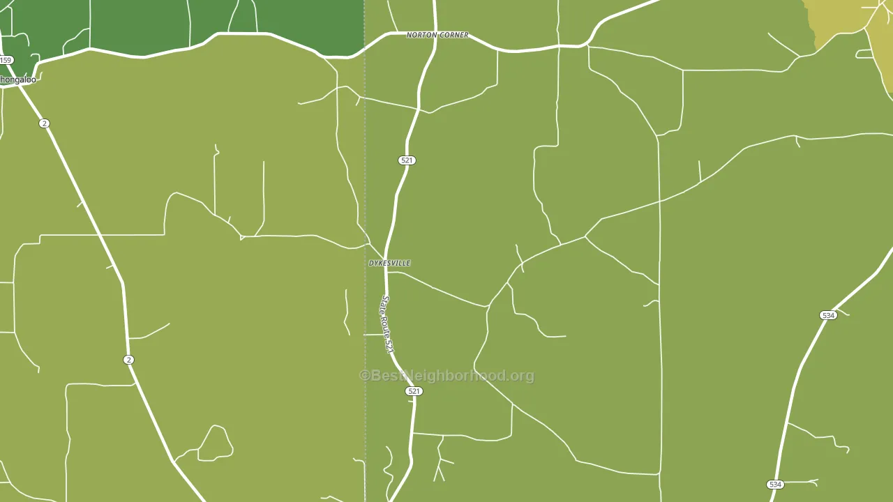 Dykesville, LA block-group voter-turnout map