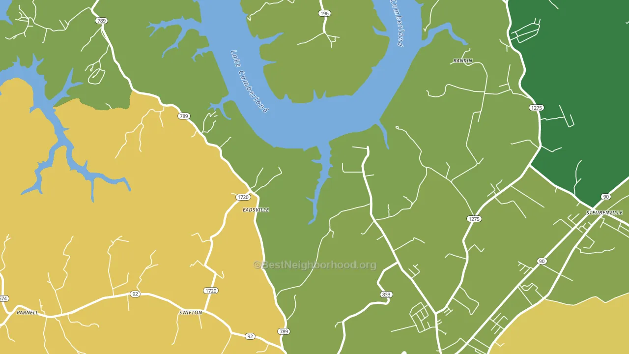 Eadsville, KY block-group voter-turnout map