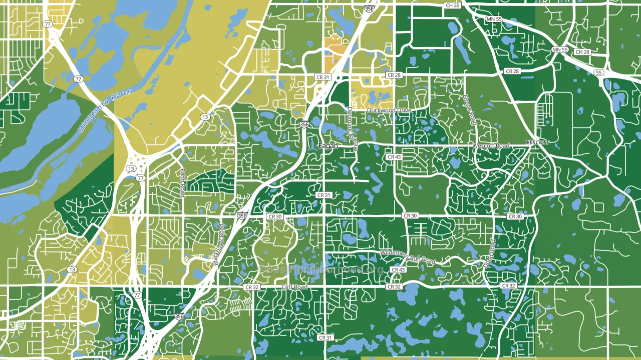 Eagan, MN block-group voter-turnout map