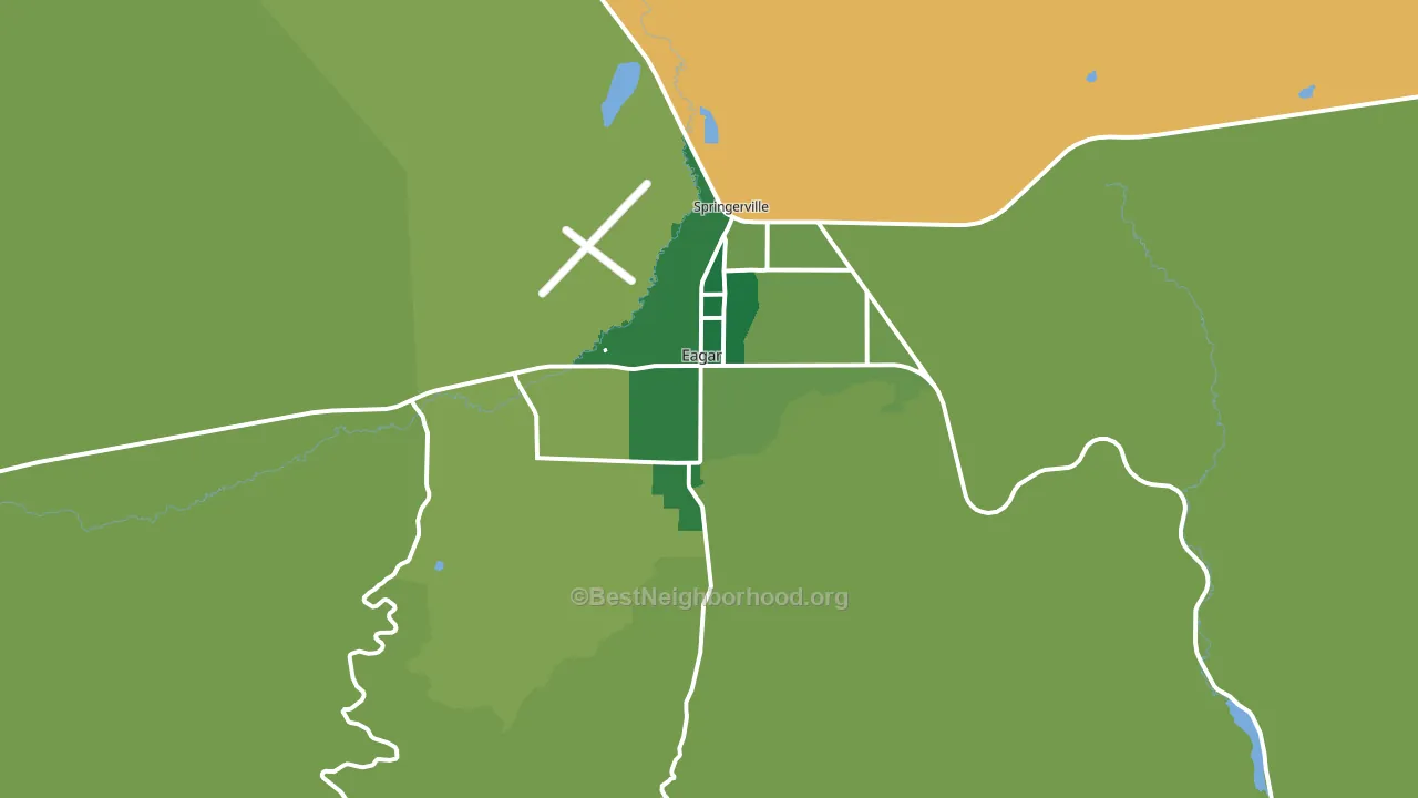Eagar, AZ block-group voter-turnout map