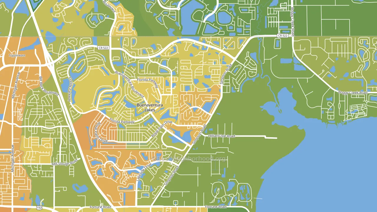 Eagle Bay, Kissimmee, FL block-group voter-turnout map