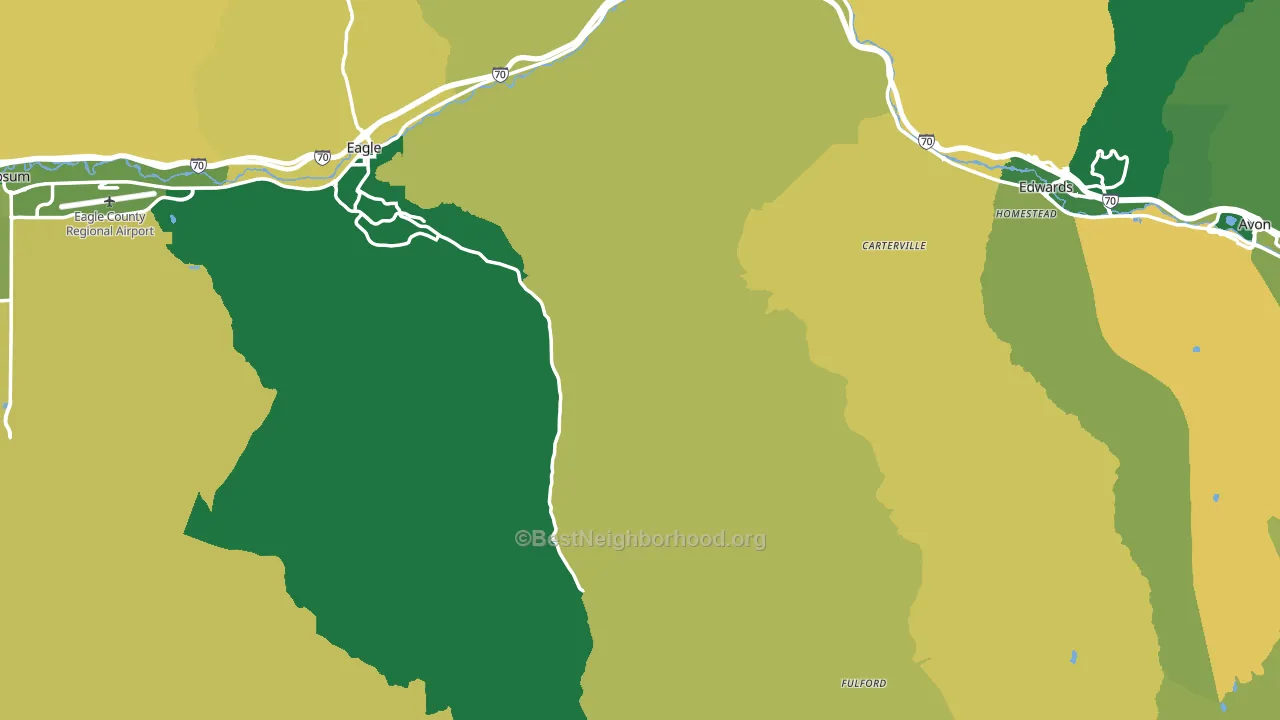 Eagle County, CO block-group voter-turnout map