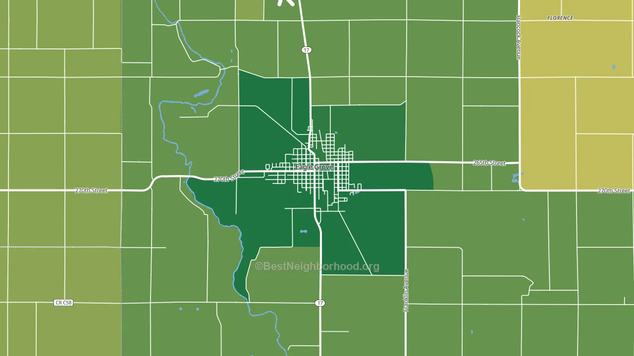 Eagle Grove, IA block-group voter-turnout map