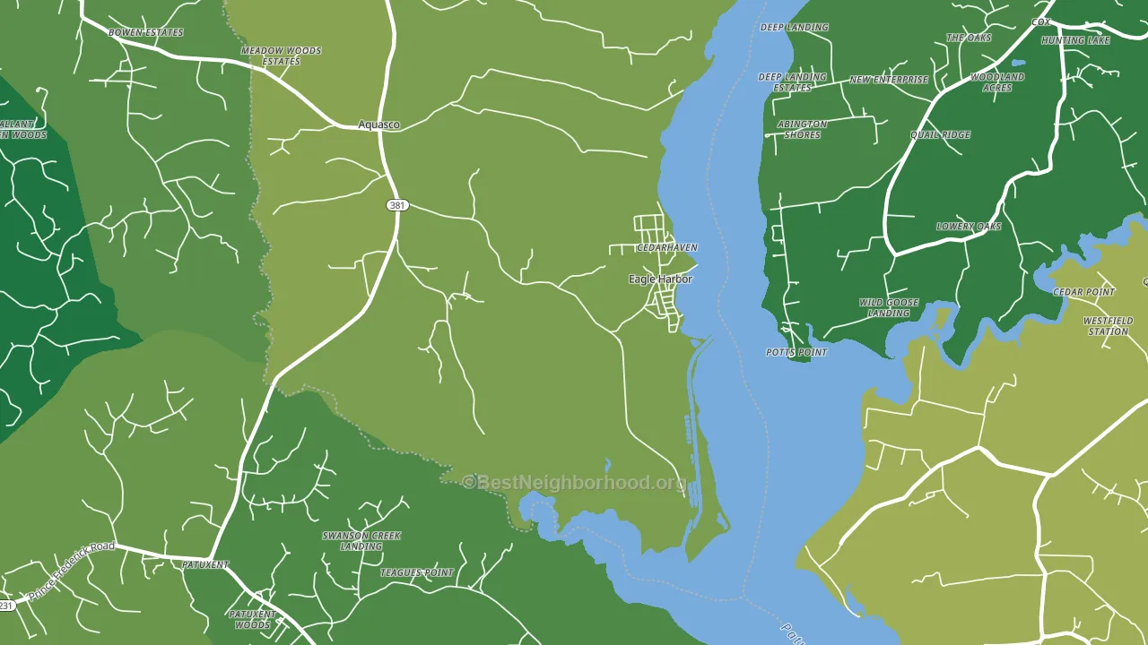 Eagle Harbor, MD block-group voter-turnout map