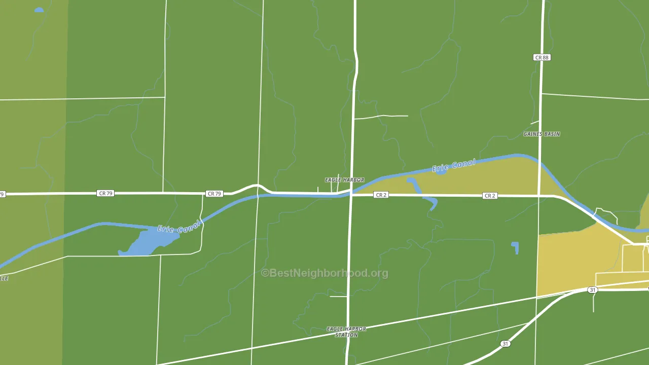 Eagle Harbor, NY block-group voter-turnout map