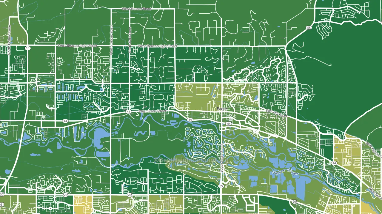 Eagle, ID block-group voter-turnout map