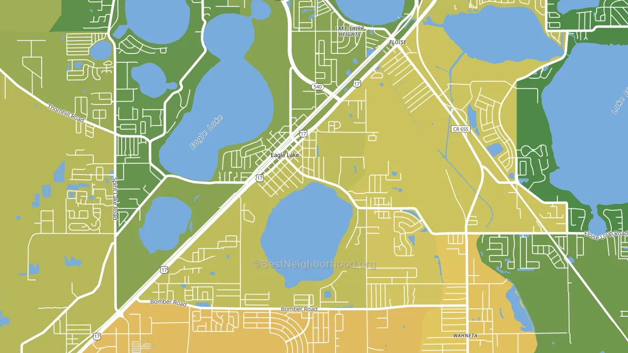 Eagle Lake, FL block-group voter-turnout map