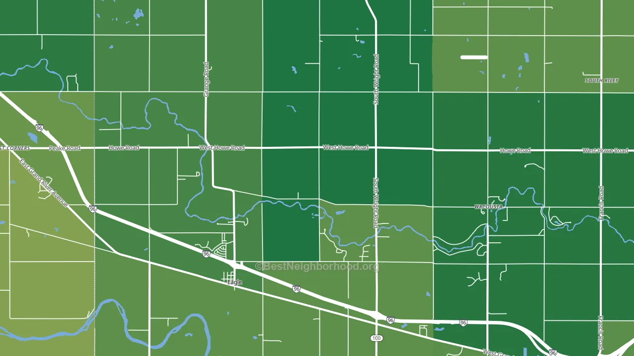 Eagle, MI block-group voter-turnout map