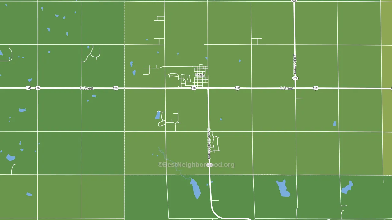 Eagle, NE block-group voter-turnout map