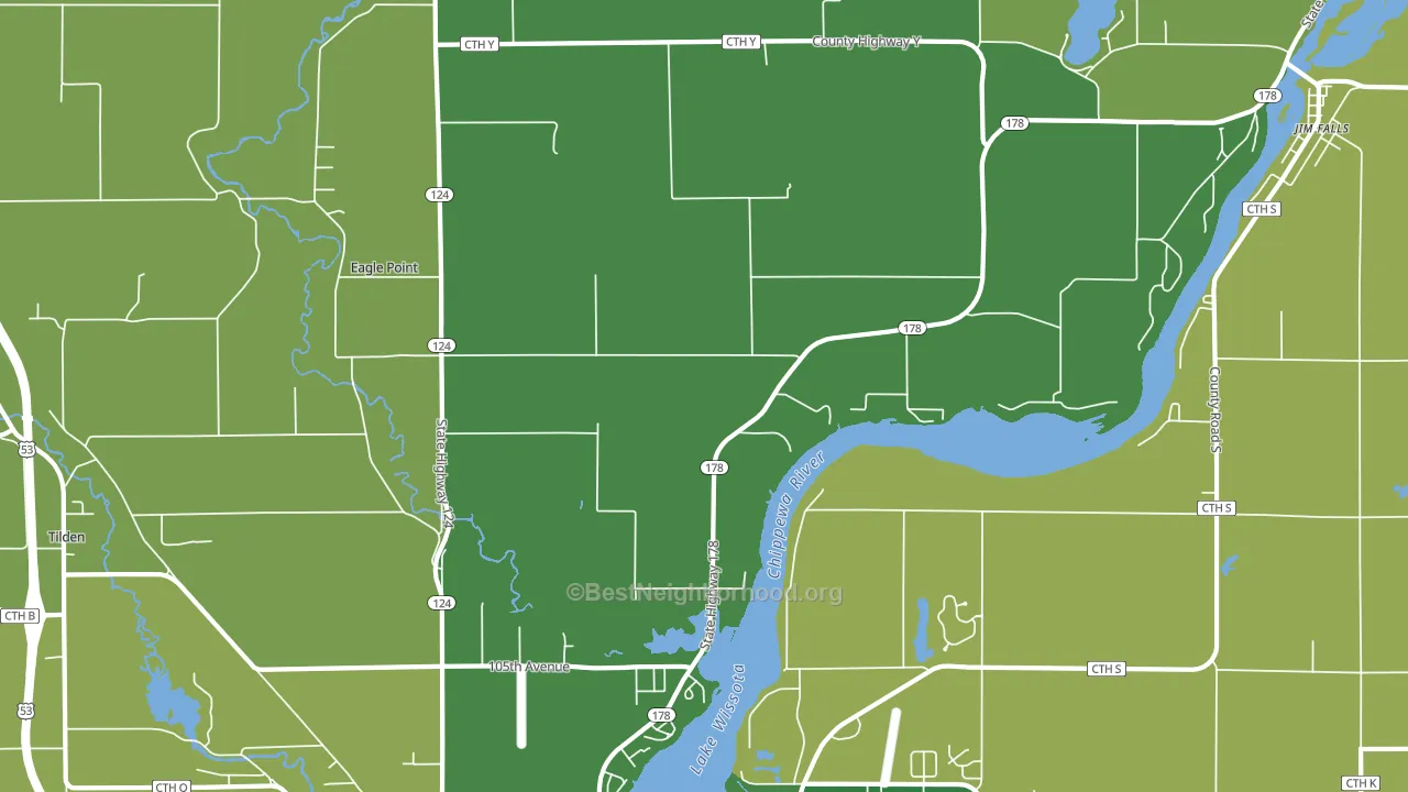 Eagle Point, WI block-group voter-turnout map
