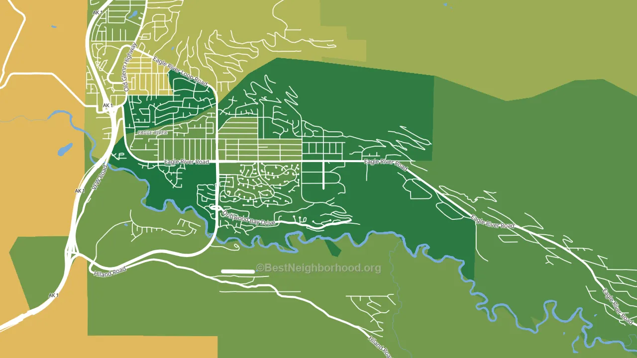 Eagle River Valley, Eagle River, AK block-group voter-turnout map