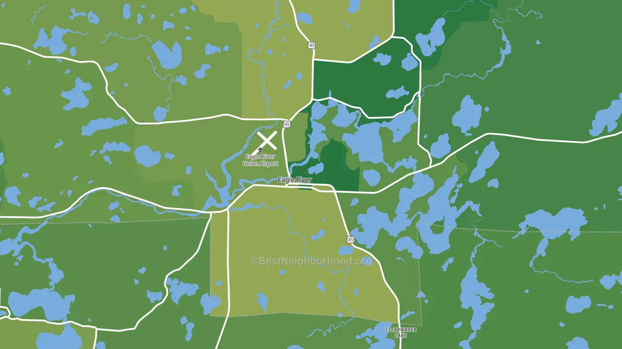 Eagle River, WI block-group voter-turnout map