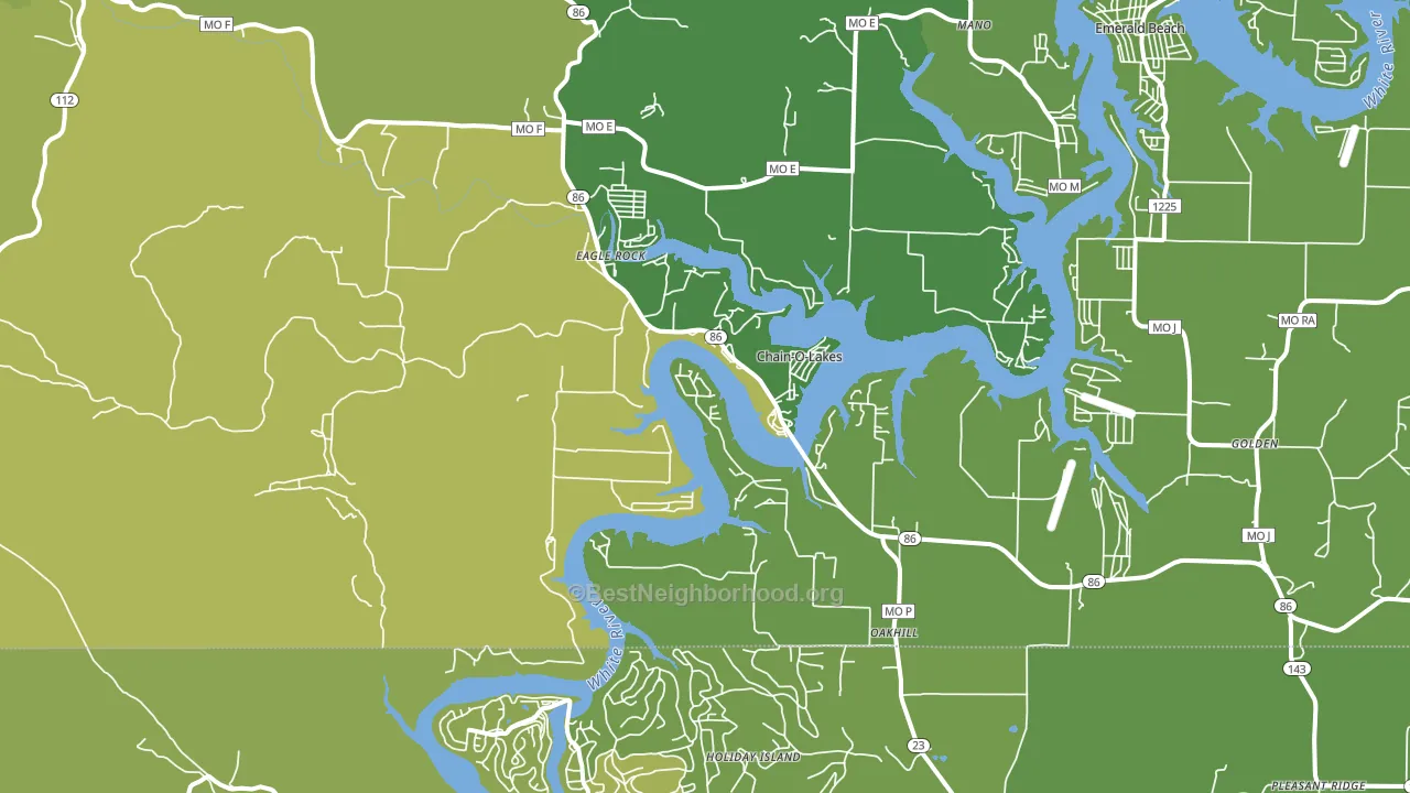 Eagle Rock, MO block-group voter-turnout map