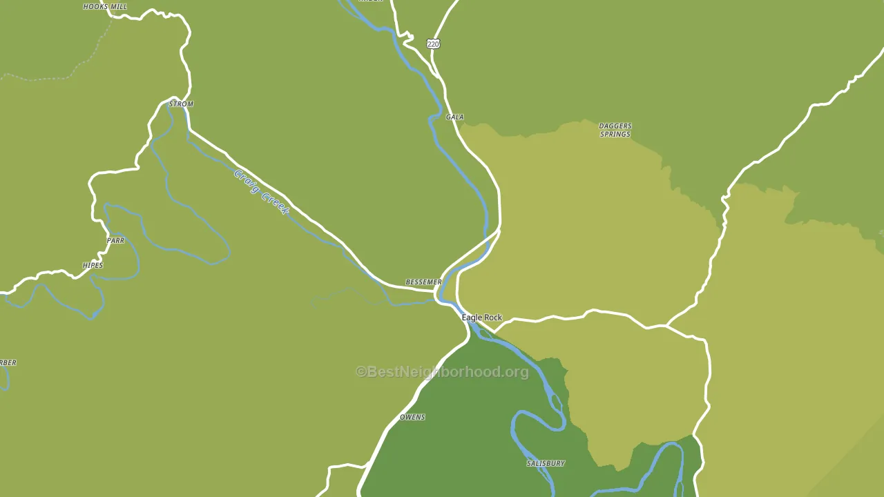 Eagle Rock, VA block-group voter-turnout map