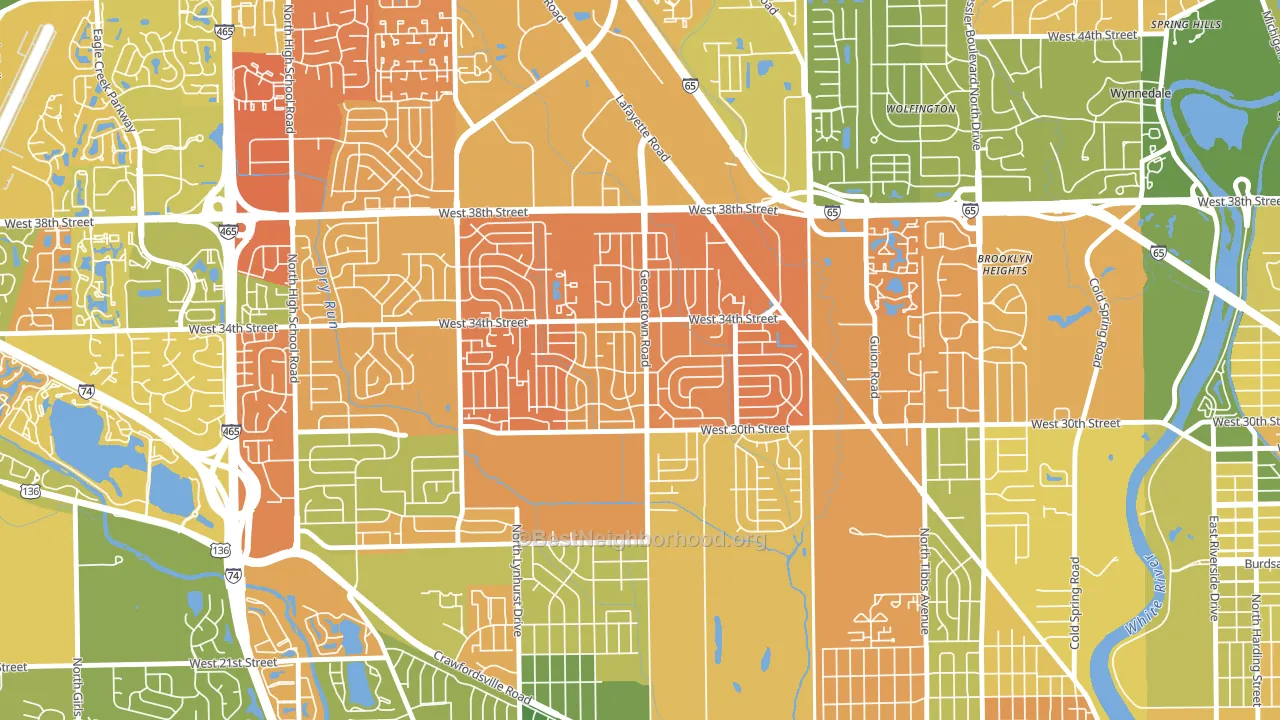 Eagledale, Indianapolis, IN block-group voter-turnout map
