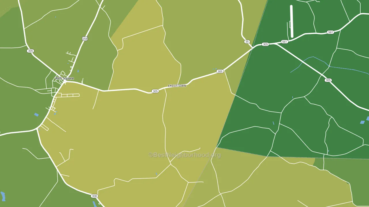 Eagletown, NC block-group voter-turnout map