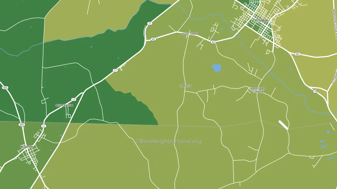 Earley, NC block-group voter-turnout map