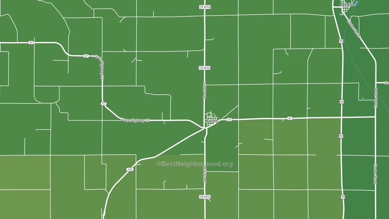 Earling, IA block-group voter-turnout map