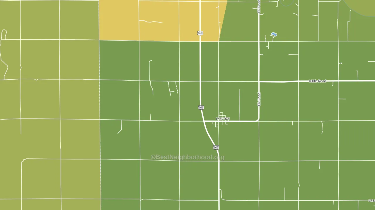 Earlton, KS block-group voter-turnout map
