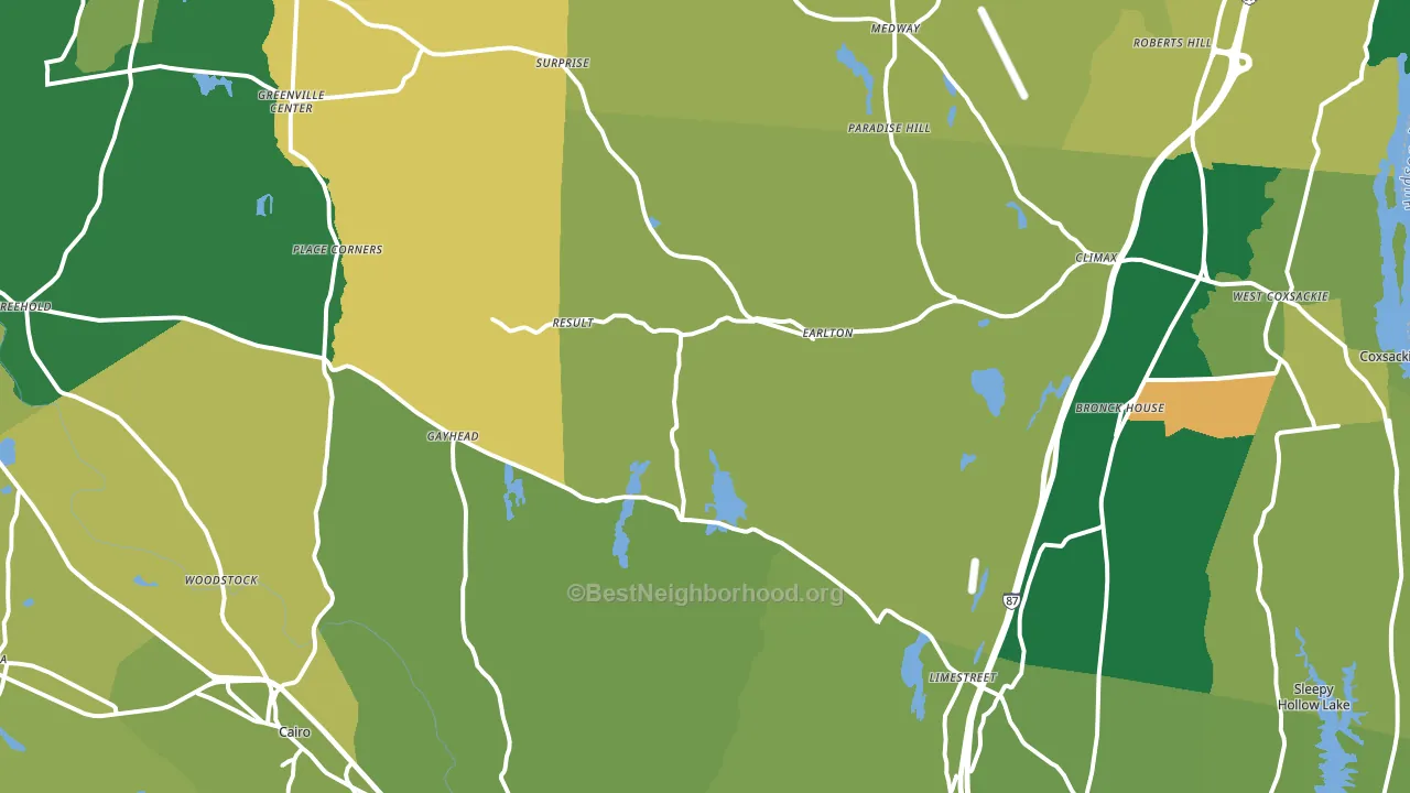 Earlton, NY block-group voter-turnout map