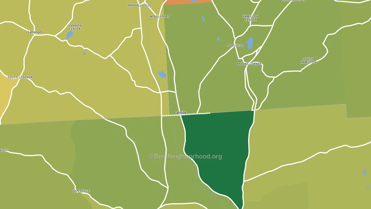 Earlville, NY block-group voter-turnout map