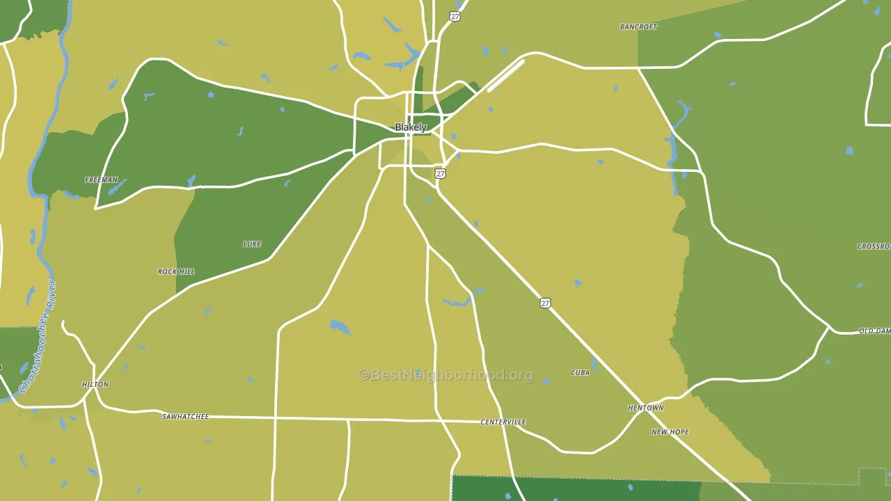 Early County, GA block-group voter-turnout map
