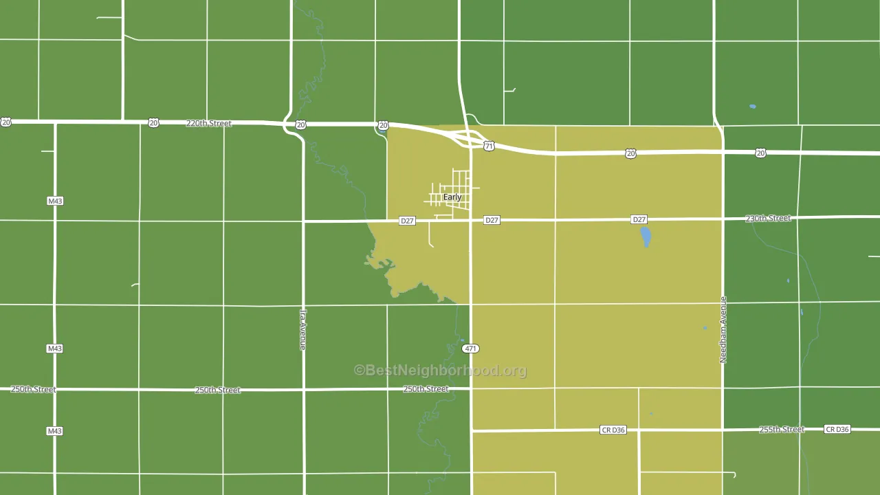 Early, IA block-group voter-turnout map