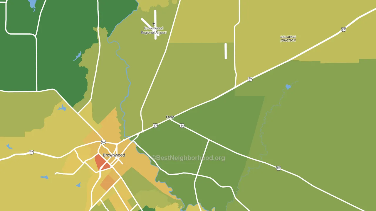 Early, TX block-group voter-turnout map
