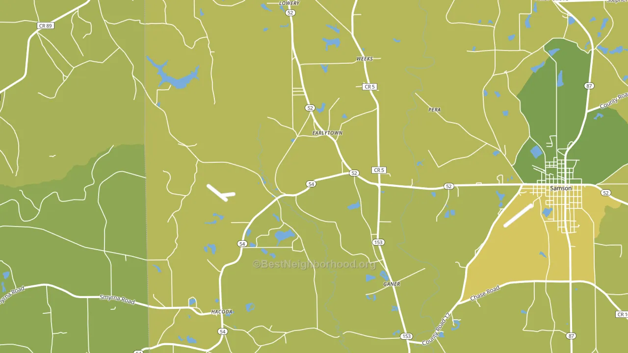 Earlytown, AL block-group voter-turnout map