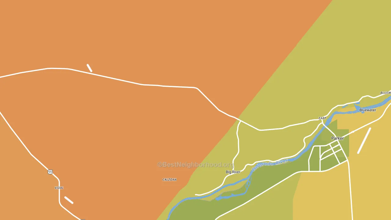 Earp, CA block-group voter-turnout map