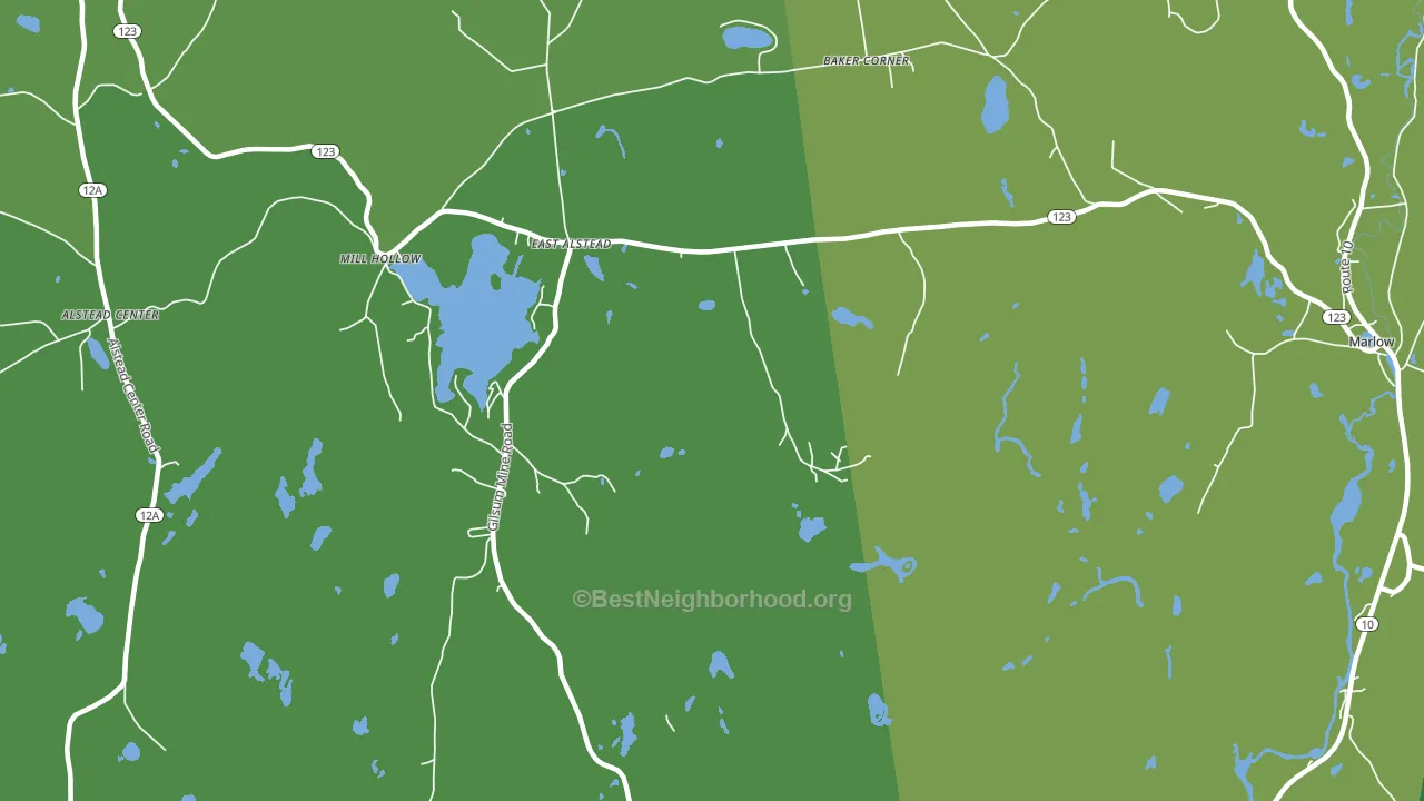 East Alstead, NH block-group voter-turnout map