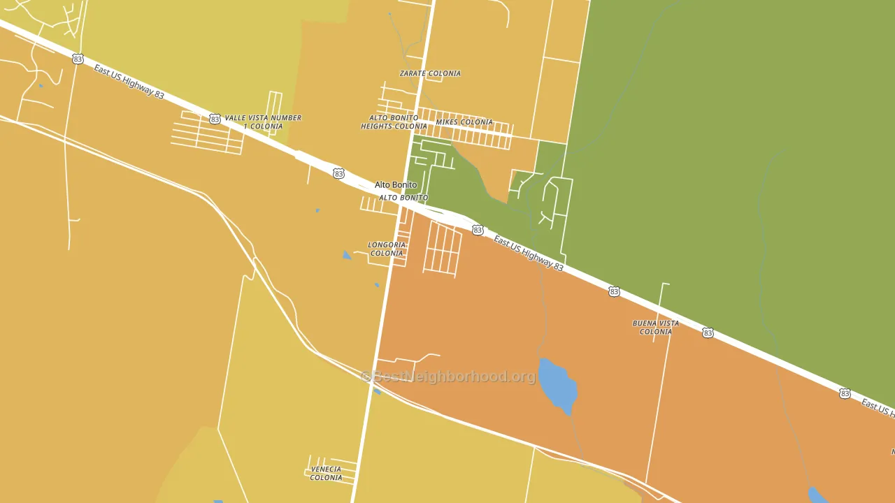 East Alto Bonito, TX block-group voter-turnout map