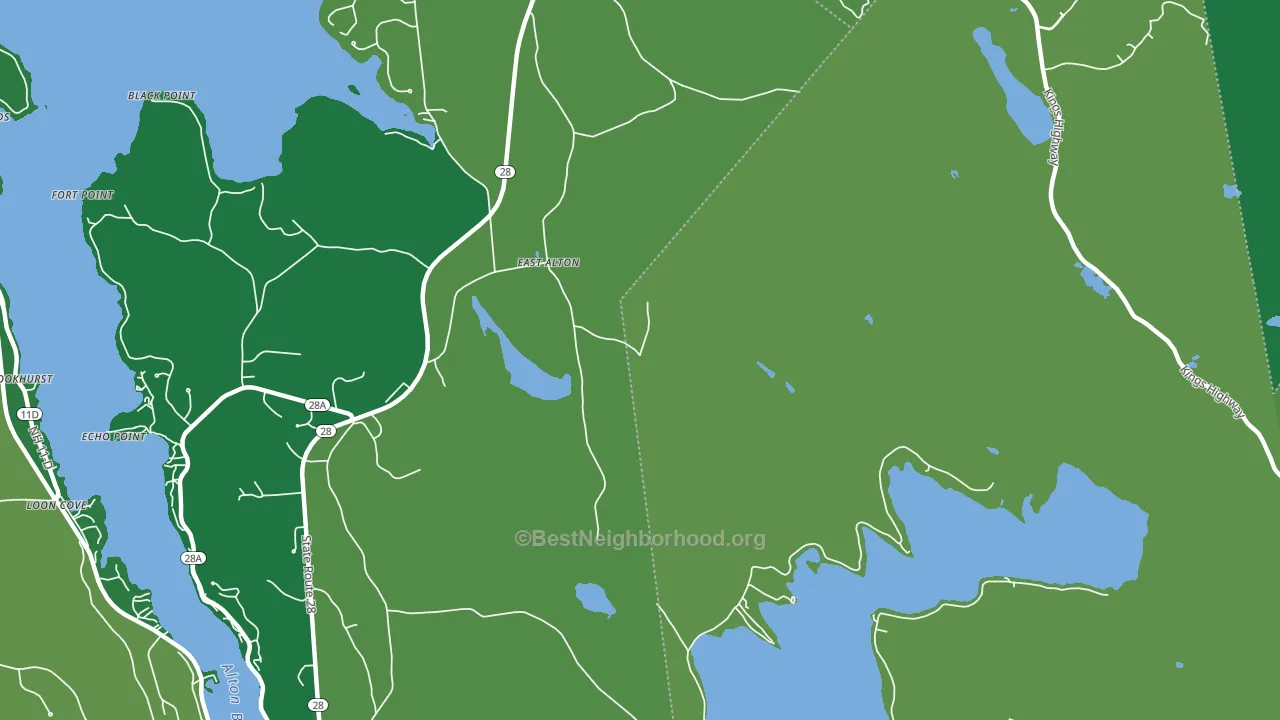 East Alton, NH block-group voter-turnout map