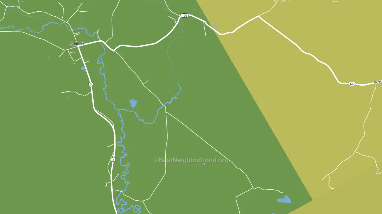 East Andover, ME block-group voter-turnout map