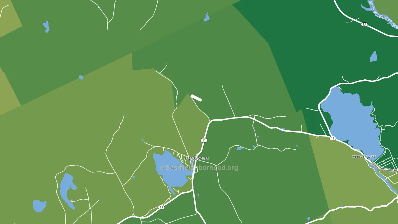 East Andover, NH block-group voter-turnout map