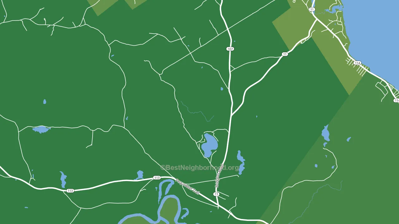 East Baldwin, ME block-group voter-turnout map