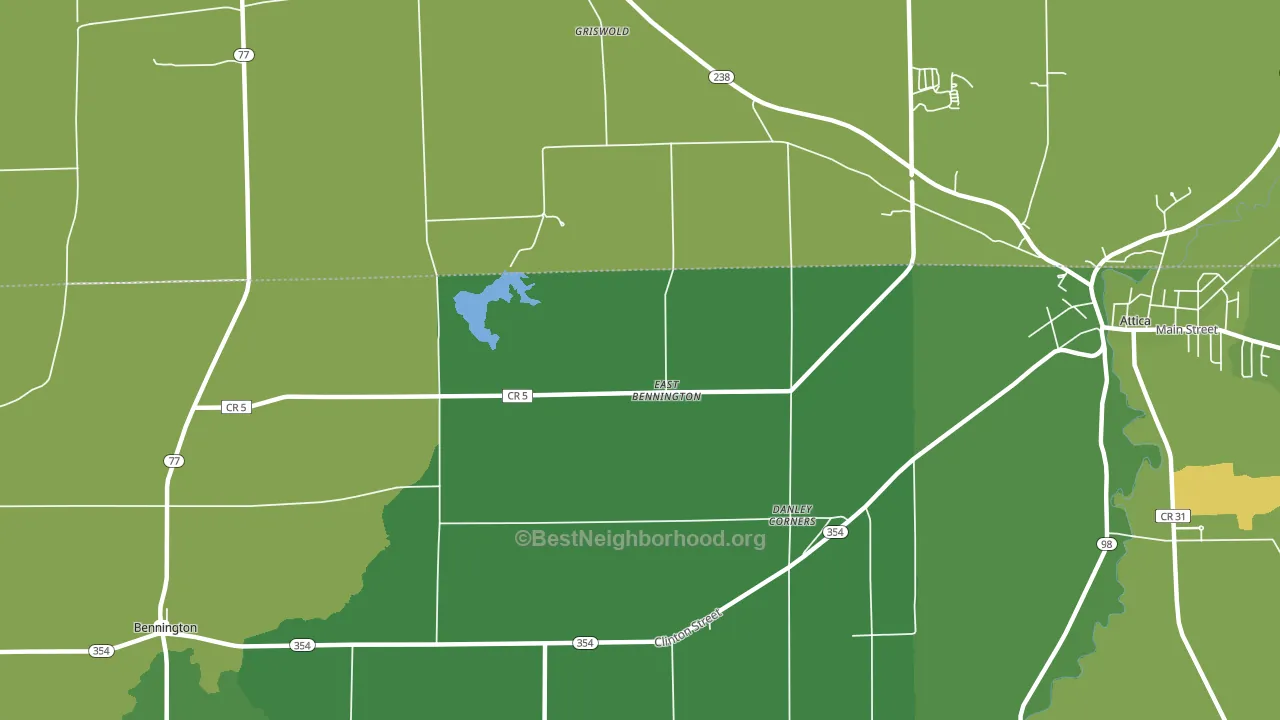 East Bennington, NY block-group voter-turnout map