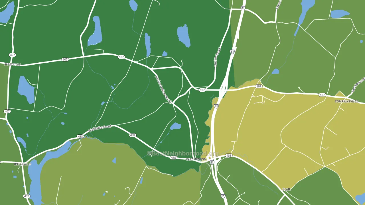 East Benton, PA block-group voter-turnout map