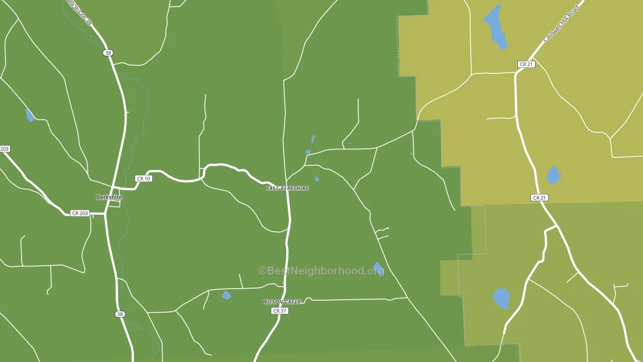East Berkshire, NY block-group voter-turnout map
