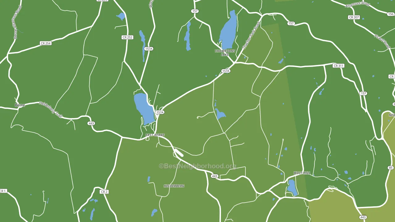 East Berne, NY block-group voter-turnout map