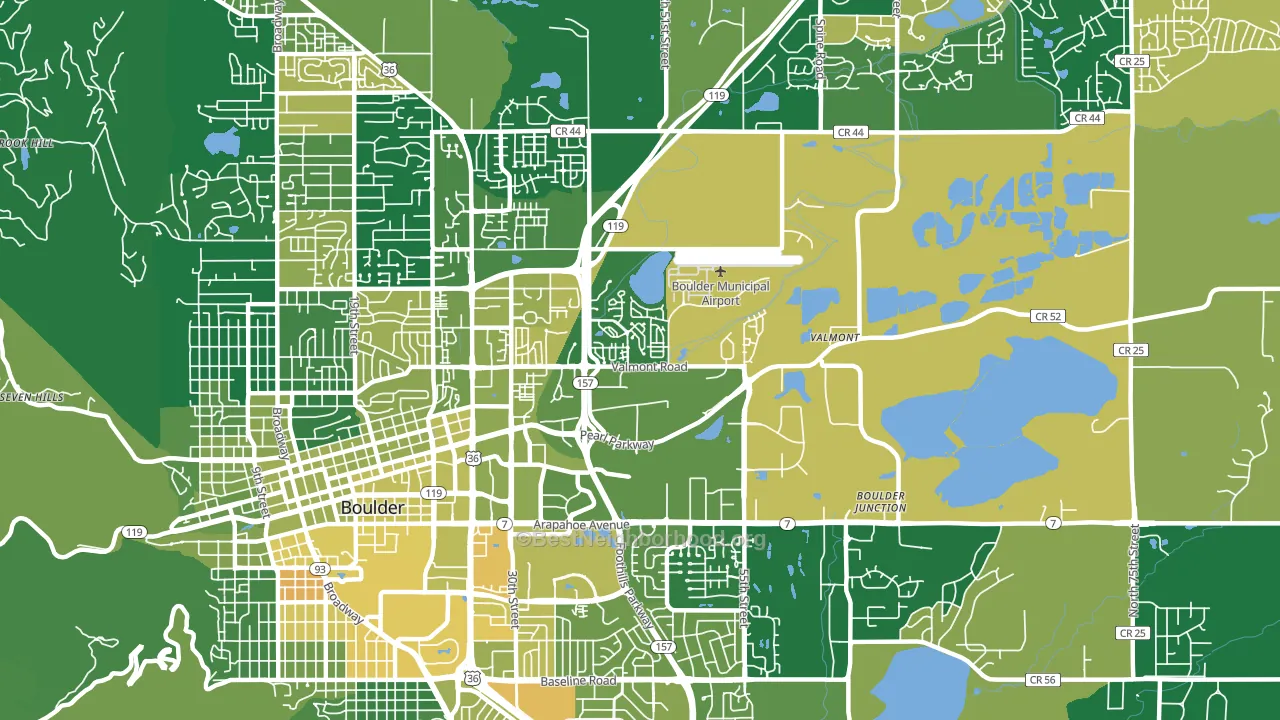 East Boulder, Boulder, CO block-group voter-turnout map